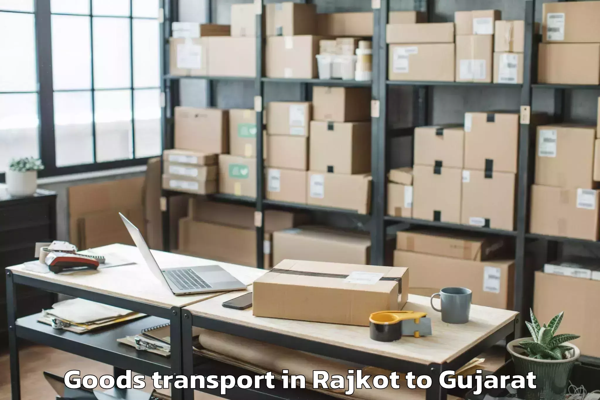 Reliable Rajkot to Garbada Goods Transport